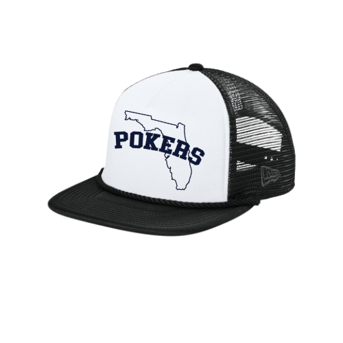 POKERS FOAM WHITE/BLACK HAT
