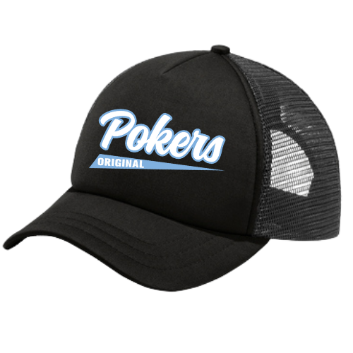POKERS FOAM BLACK SCRIPT HAT