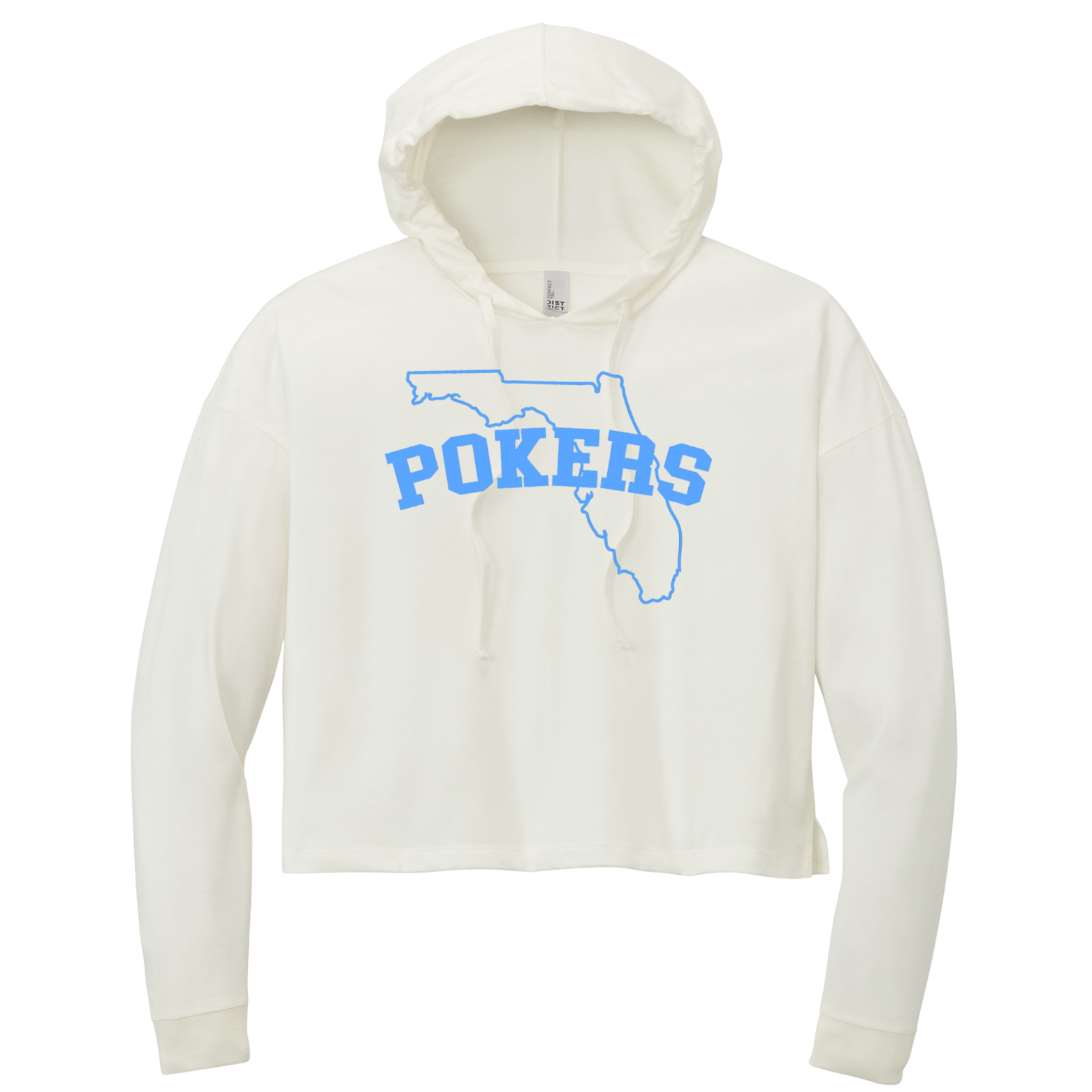 POKERS WOMENS MIDI LS HOODIE - BATTLE TESTED LOGO