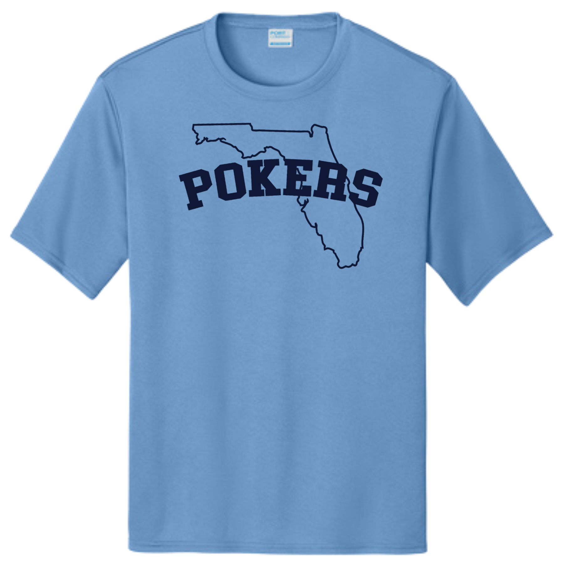 POKERS State Carolina Blue Dri-Fit Short Sleeve Shirt