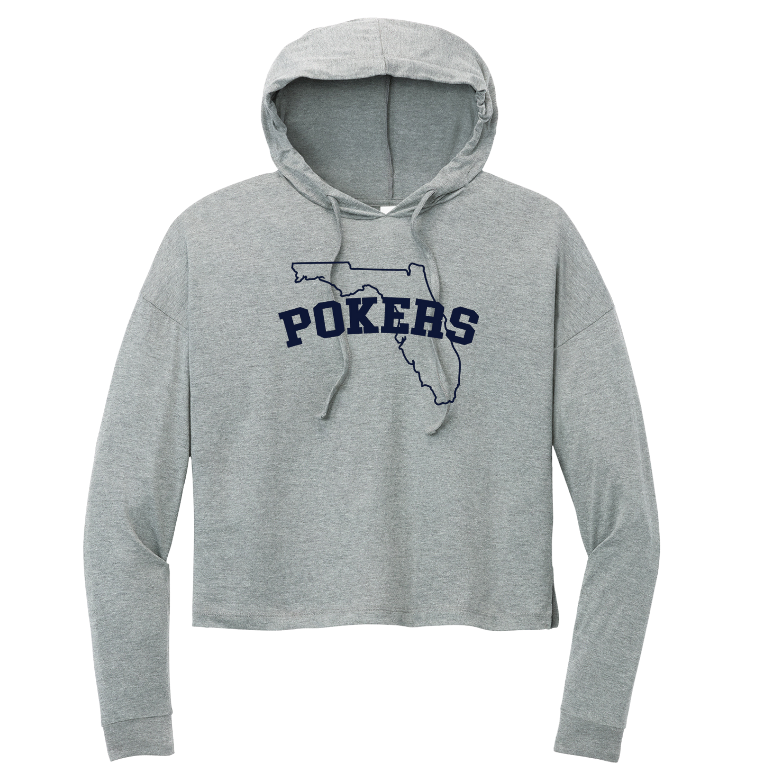 POKERS WOMENS MIDI LS HOODIE - BATTLE TESTED LOGO