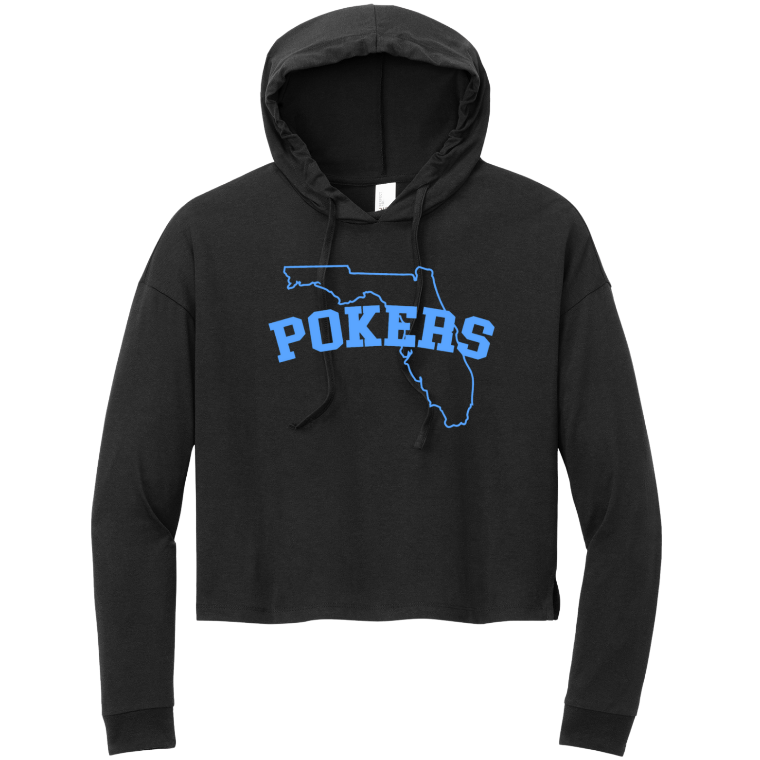 POKERS WOMENS MIDI LS HOODIE - BATTLE TESTED LOGO